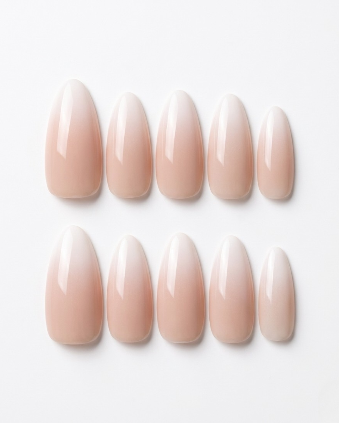Nude Press-on Nails — Medium Almond | Nenelemon