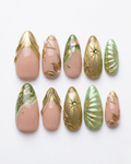 Press-on Nails — Medium Almond | Under the Sign of Flora | Nenelemon