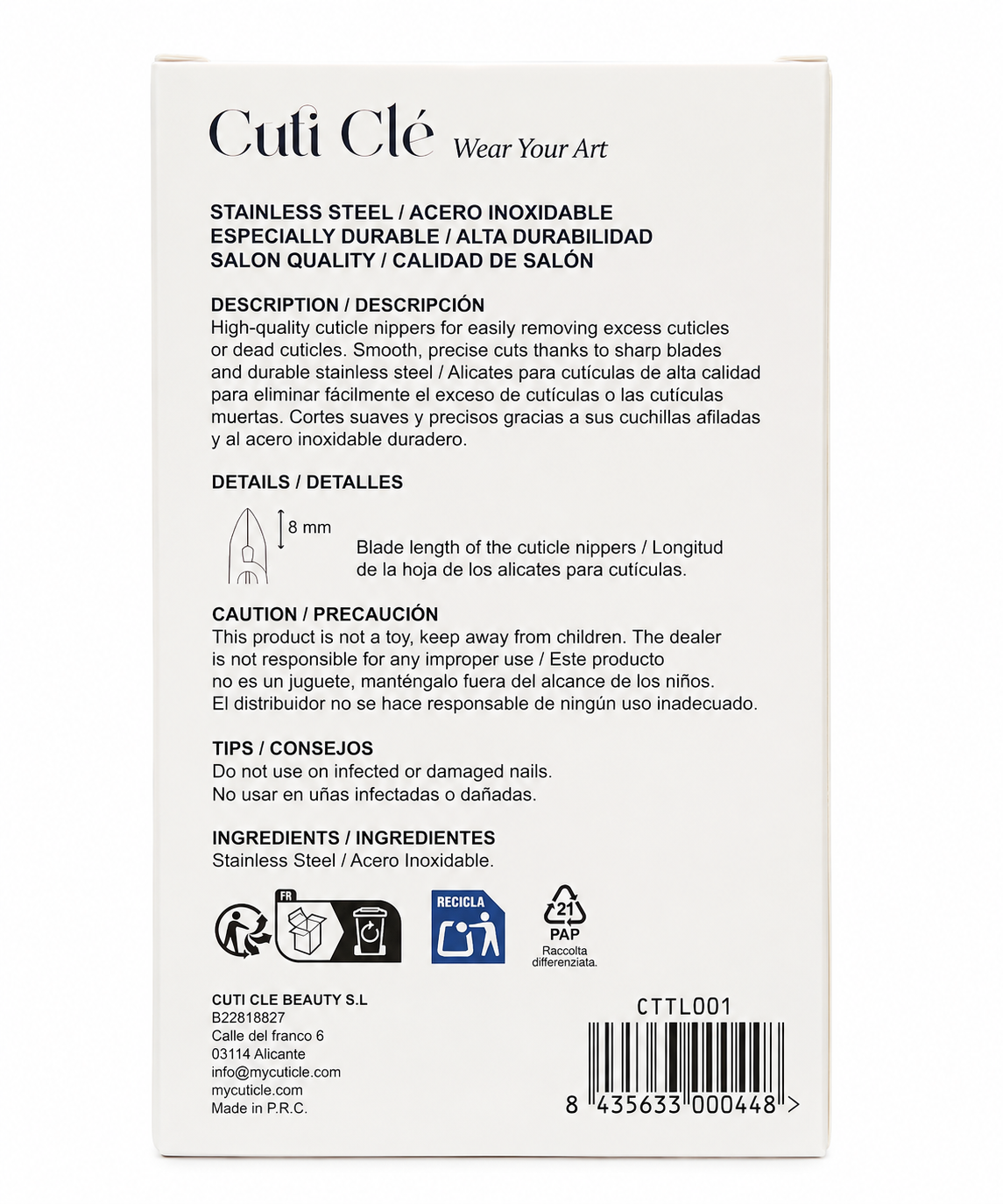 Cuti Clé Cuticle Nippers