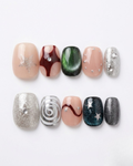 Press-on Nails — Short Squoval | Hypnotic Star | Nenelemon