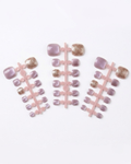 Cat-eye, press-on toenails, short squoval, soft gel, reusable