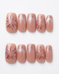 Cat-Eye, pink, press-on nails, medium squoval, soft gel, reusable