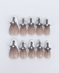 Press-on nails, long almond, soft gel, reusable, 3D
