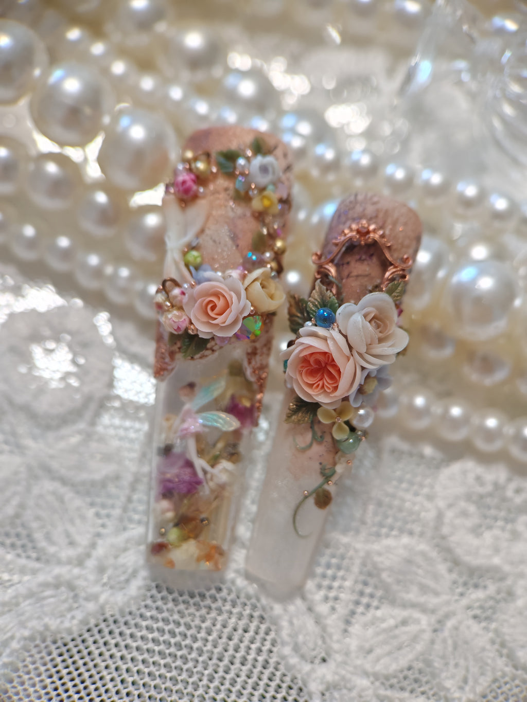 Press-on nails, long coffin, soft gel, reusable