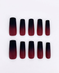 Press-on nails, long square, soft gel, reusable