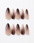 Press-on nails, long almond, soft gel, reusable