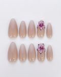 Press-on nails, medium almond, soft gel, reusable, 3D