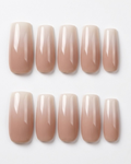 Press-on nails, medium-long square, soft gel, reusable
