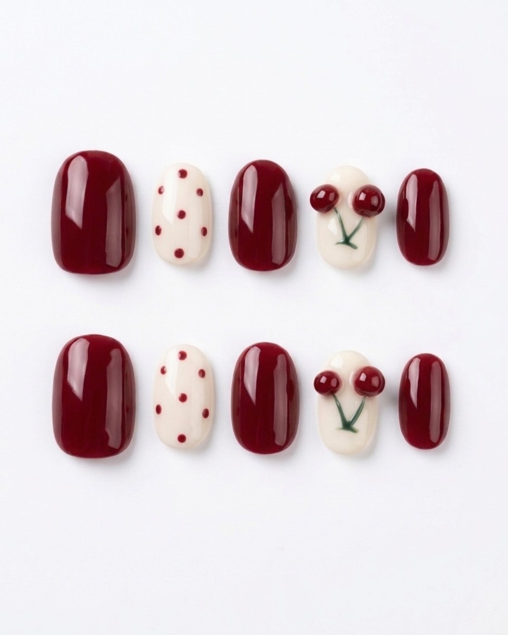  Press-on nails, short oval, soft gel, reusable, 3D