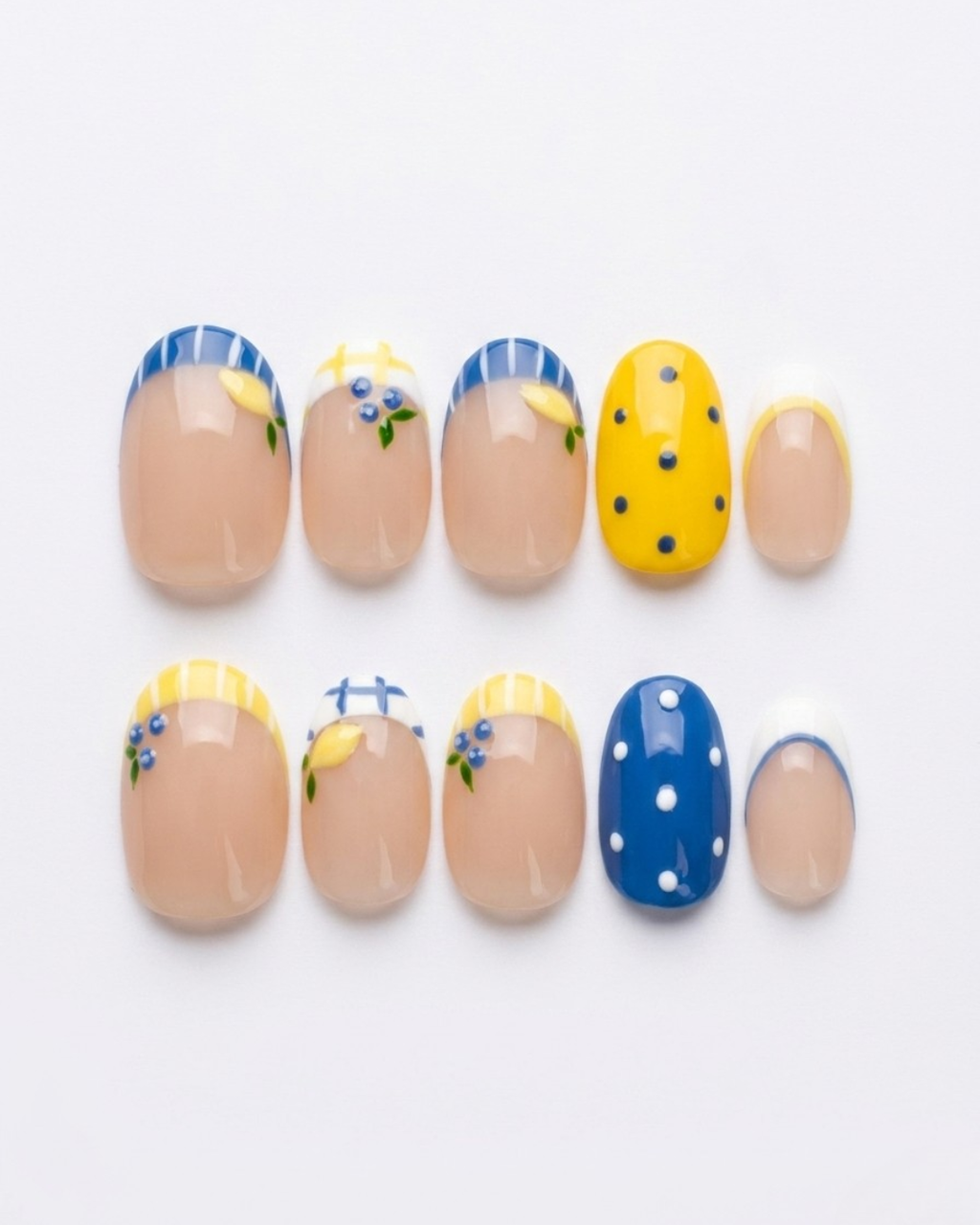 Press-on nails, short oval, soft gel, reusable, 3D