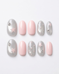 Press-on nails, short oval, soft gel, reusable