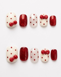 Press-on nails, short rounded, soft gel, reusable, 3D
