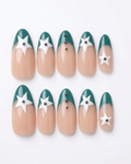 Press-on nails, medium almond, soft gel, reusable