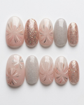 Press-on nails, short oval, soft gel, reusable